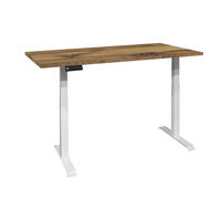 SCHREIBTISCH höhenverstellbar elektrisch Edithe 160x70 weiß/plankeneiche - Alteiche, Holz (160/70/73cm) - 58aufmkessel