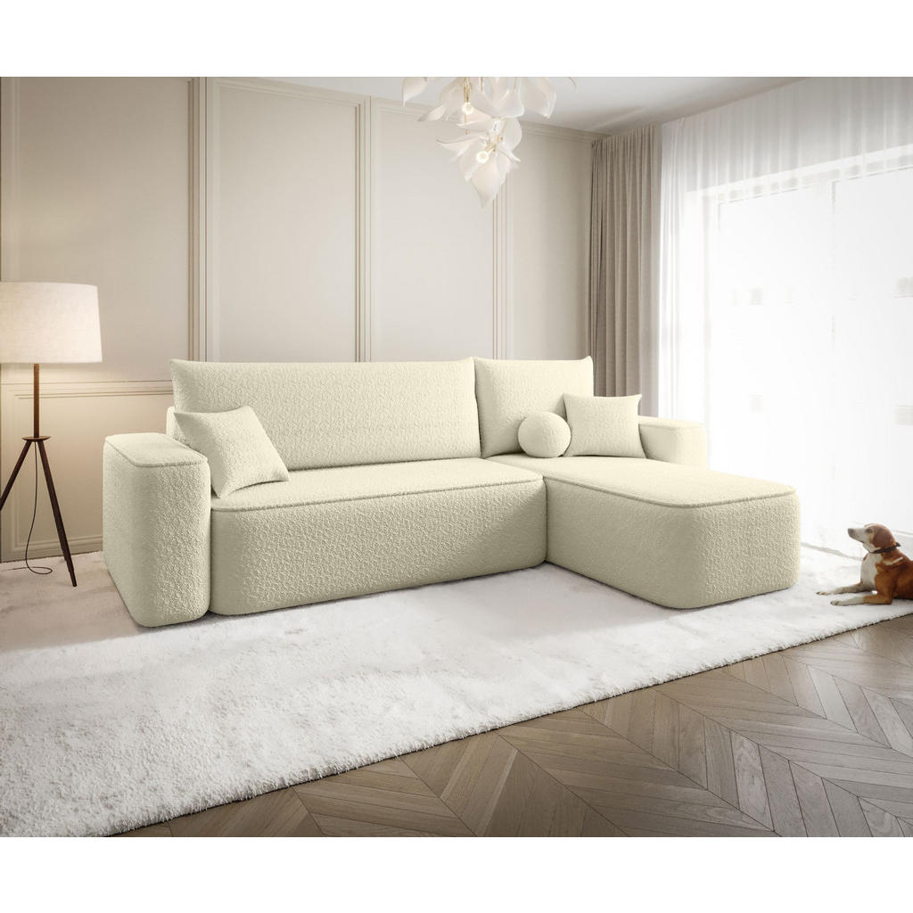 Thumbnail - Bedante Ecksofa, Ecru, Textil, 250x150 cm, Wohnzimmer, Sofas & Couches, Wohnlandschaften, Ecksofas