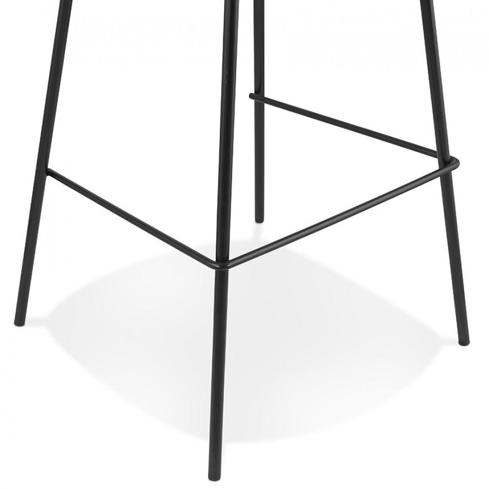 BARHOCKER Weiß 45x105x49cm - Schwarz/Weiß, Textil/Metall (45/105/49cm) - AlterEgo