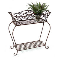 BLUMENSTÄNDER mit Korb Braun 75 cm 93980 L - Braun, Metall (72/75/28cm) - DanDiBo