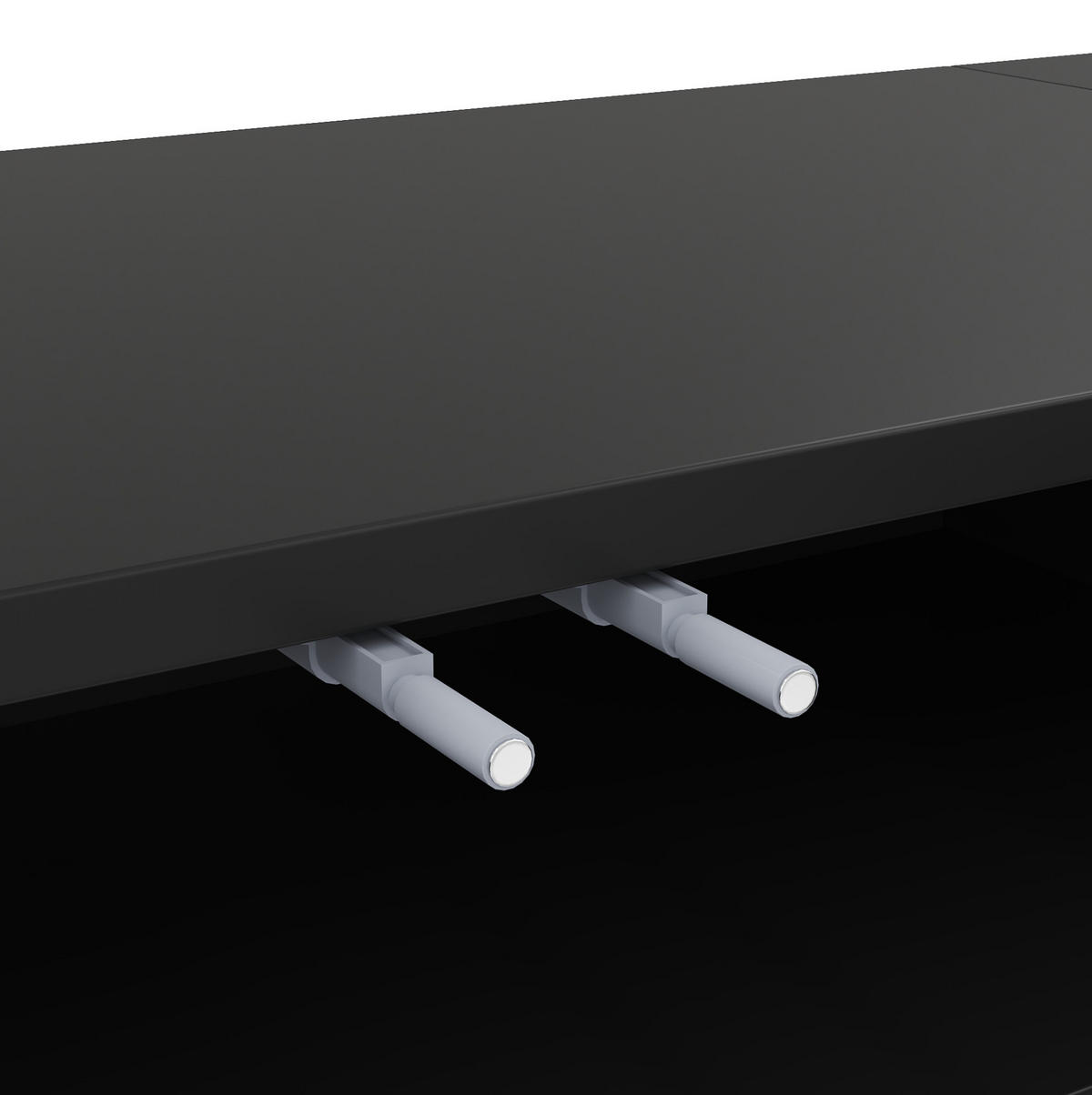 LOWBOARD 170/38/44 cm Schwarz aus Spanplatte mit Push-to-Open - Schwarz, Holzwerkstoff (38/44/170cm) - OKMYHOME