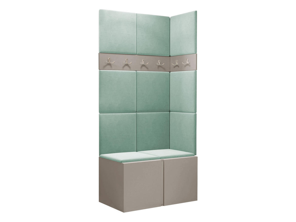 GARDEROBEN-SET Orion I - Kaschmir/Mintgrün, Holzwerkstoff/Kunststoff (84/186/46cm) - MIRJAN24