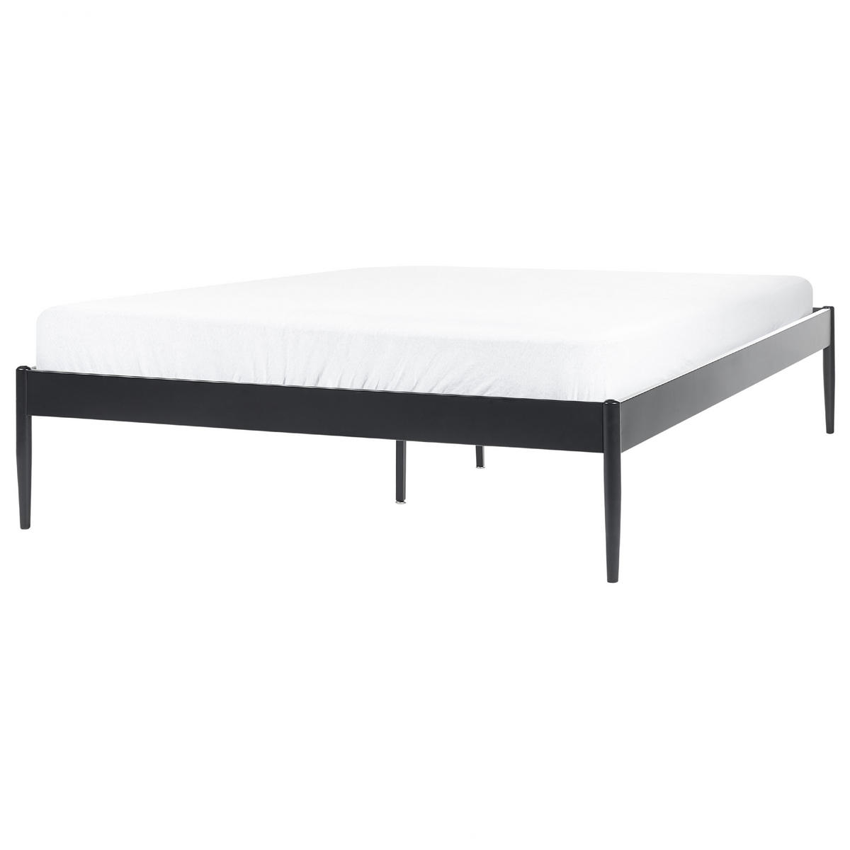 BETT mit Lattenrost 140/200 cm Schwarz Vaurs - Schwarz, Metall (140/200cm) - Beliani