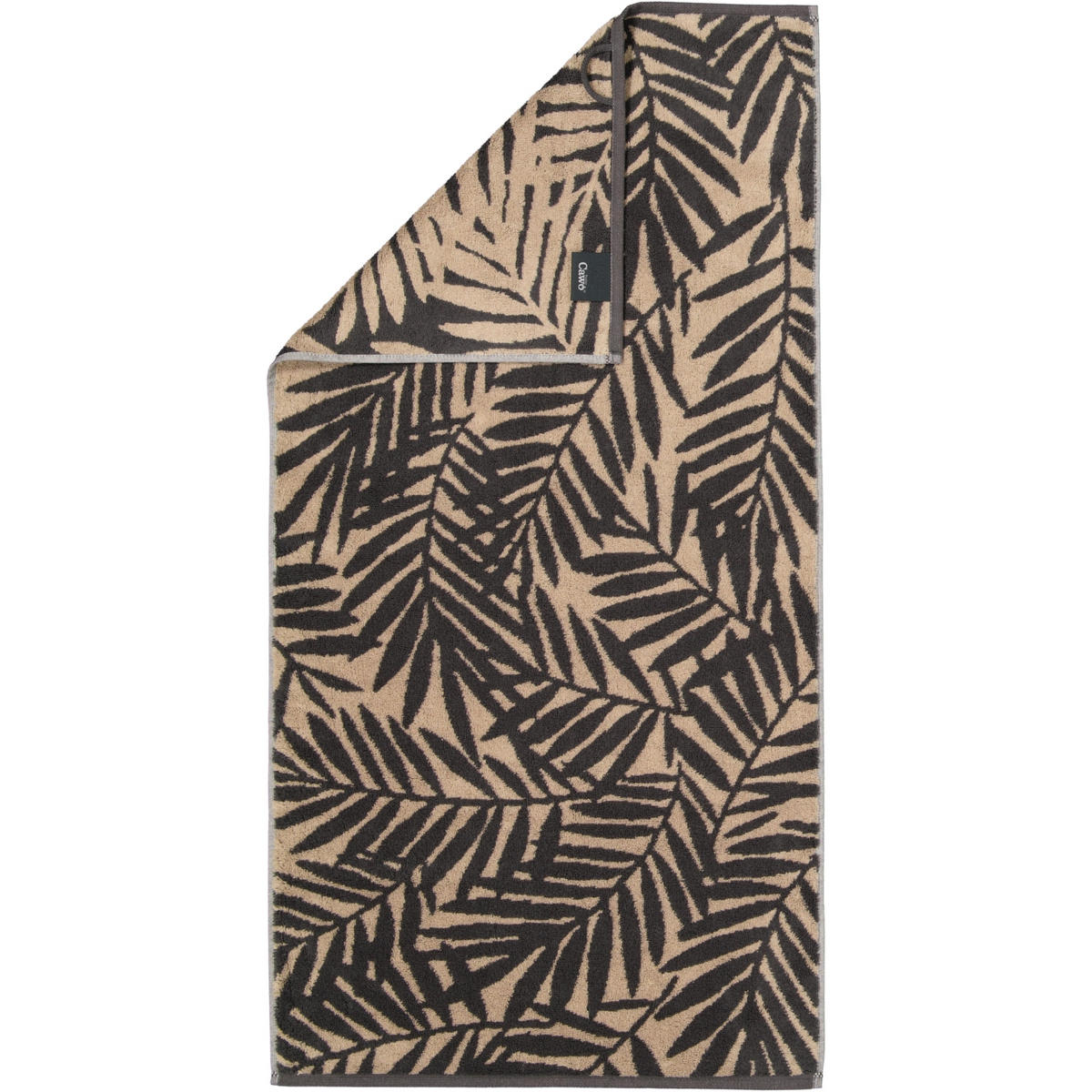 HANDTUCH MAISON BLÄTTER 6267 BASALT - 37 - Grau, Textil (50/100cm) - Cawoe