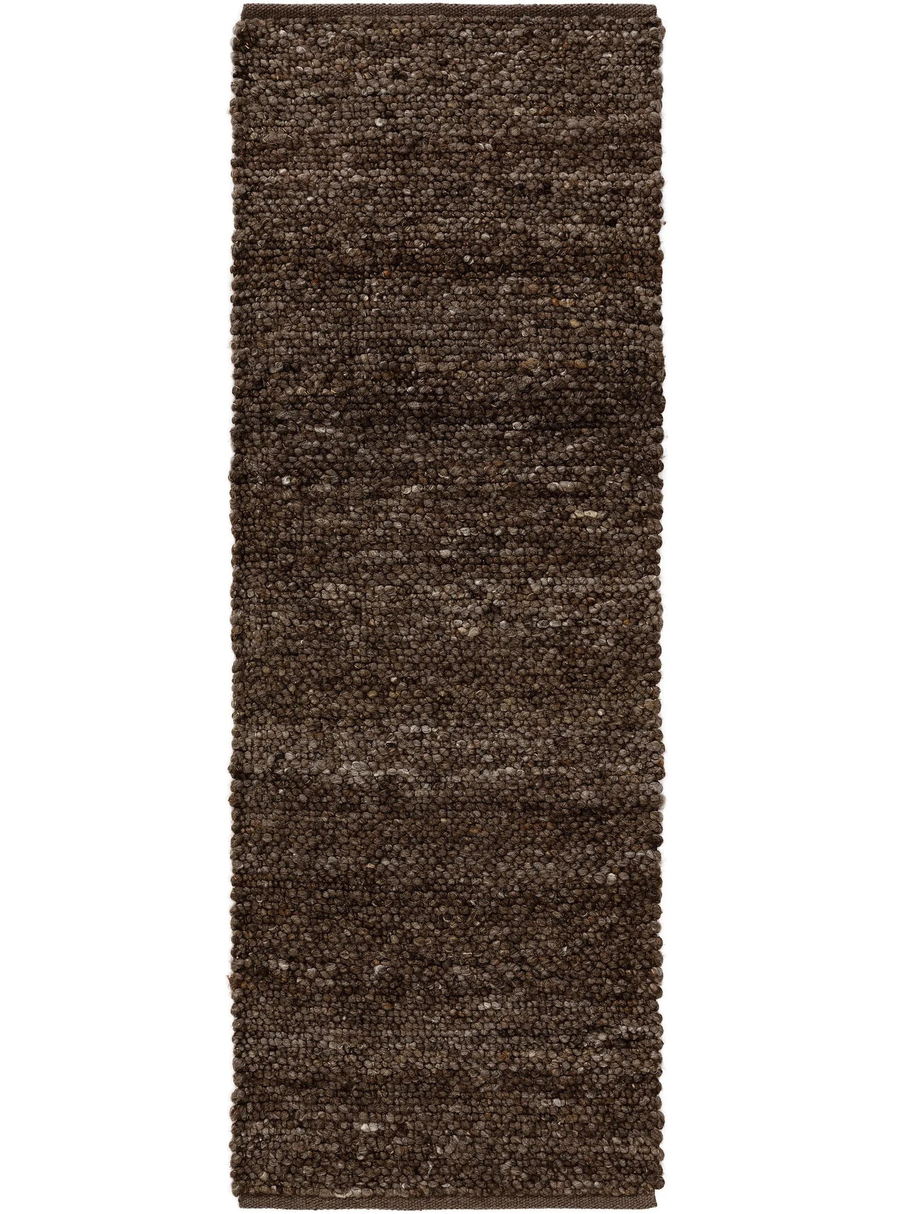 WOLLTEPPICH Finn Braun 70x200 cm - Braun, Textil (70/200cm) - benuta Pure
