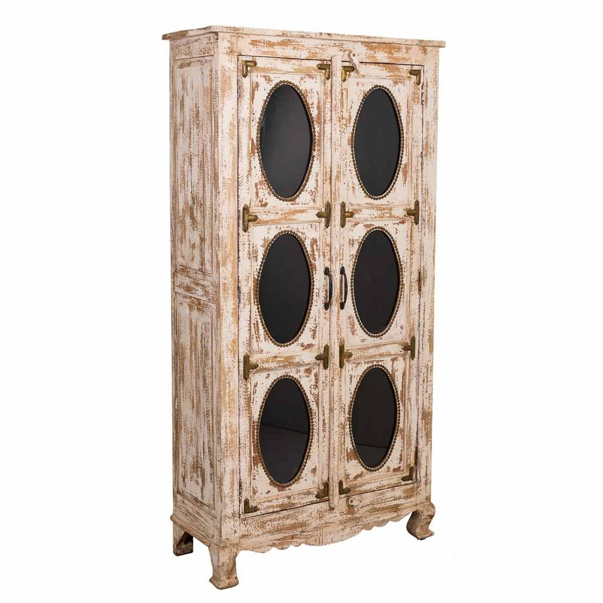 VITRINE aus Holz, braun, 91x40x183cm - Beige, Holz (91/183/40cm) - Wanderlust
