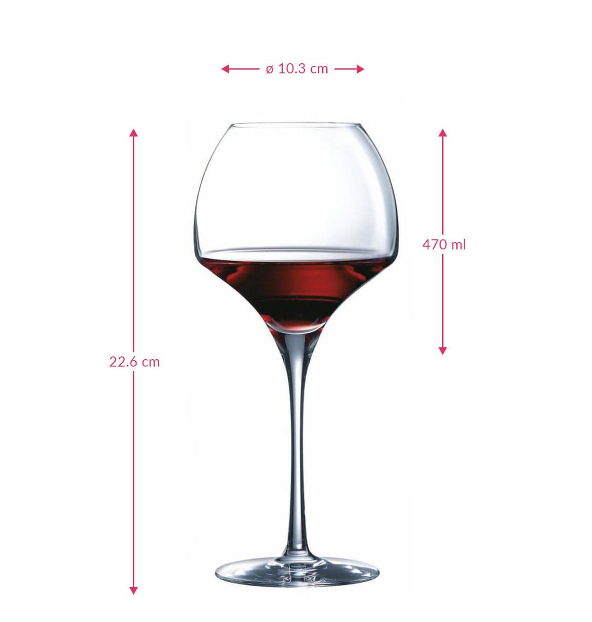 ROTWEINGLAS Rotweingläser Open Up 470 ml - 6 Stücke - Transparent, Glas (0.47L)