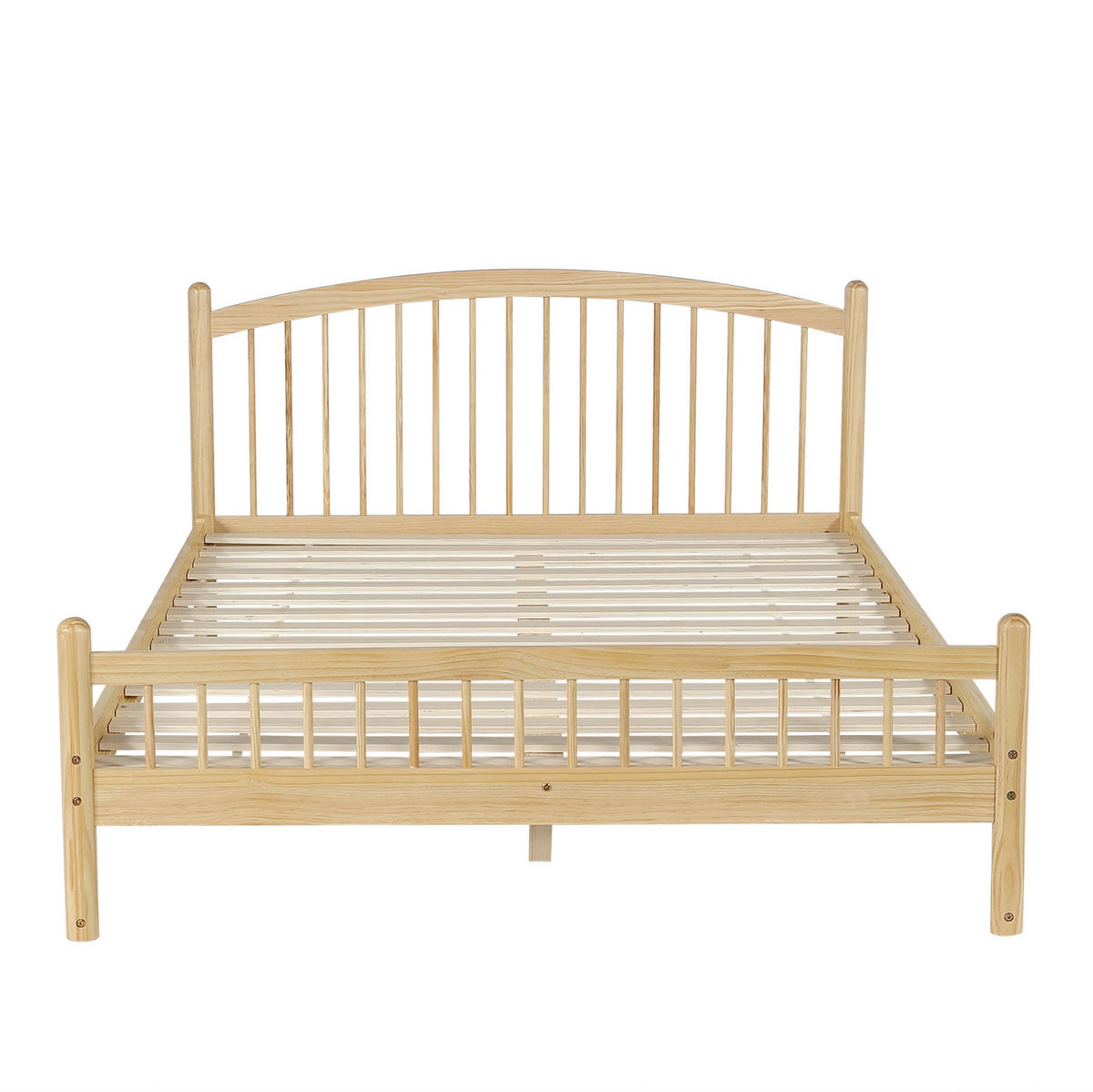 EINZELBETT aus Kiefernholz 140x200 cm Beige/Natur mit Lattenrost - Beige, Holz (140/200cm) - IVMEU