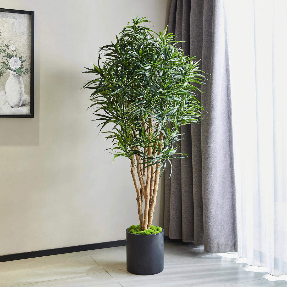 KUNSTBAUM Künstliche Dracaena Reflexa – Maelis 180 cm - Grün, Kunststoff (180cm) - aplanta