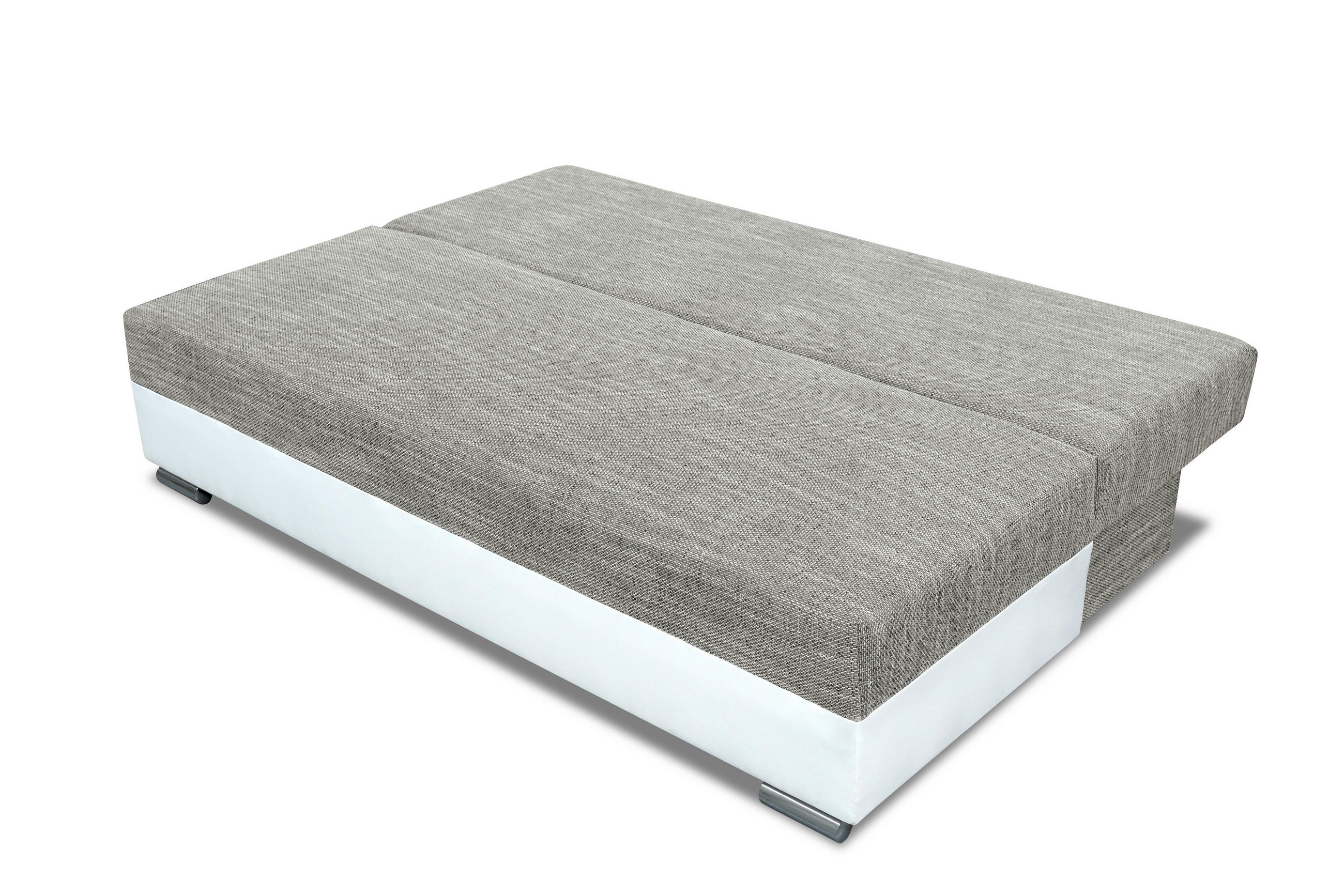 SCHLAFSOFA Atlanta - Grau + Weiß - Weiß/Grau, Holz (200/90/96cm) - Möblo