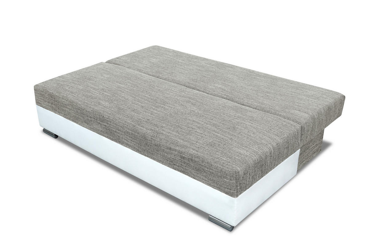 SCHLAFSOFA Atlanta - Grau + Weiß - Weiß/Grau, Holz (200/90/96cm) - Möblo