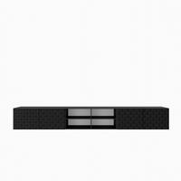 LOWBOARD ROVA 300/41/40 cm, Hängender TV-Schrank Schwarz - Schwarz, Holzwerkstoff (300/41/40cm) - MASSENO