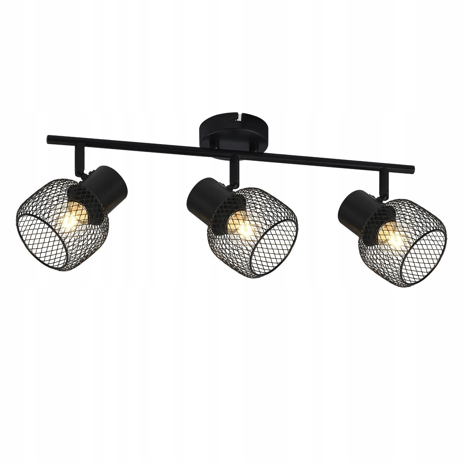 DECKENLEUCHTE Lydia 3-flammig 50/15/21 cm - Schwarz, Metall (50/15/21cm) - Nettlife