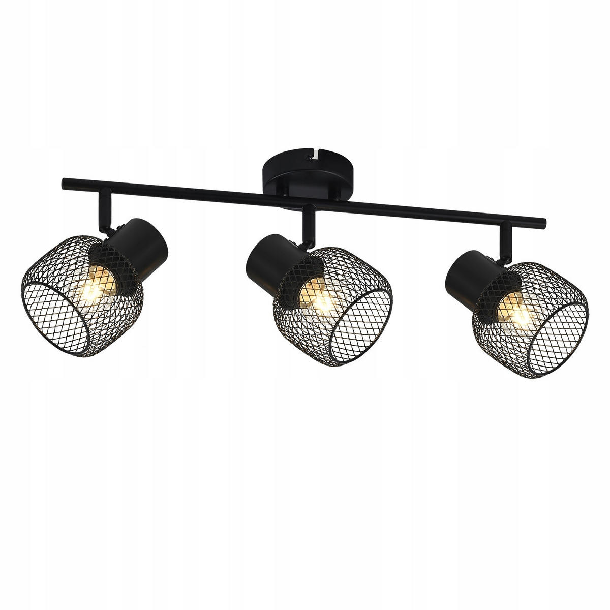 DECKENLEUCHTE Lydia 3-flammig 50/15/21 cm - Schwarz, Metall (50/15/21cm) - Nettlife