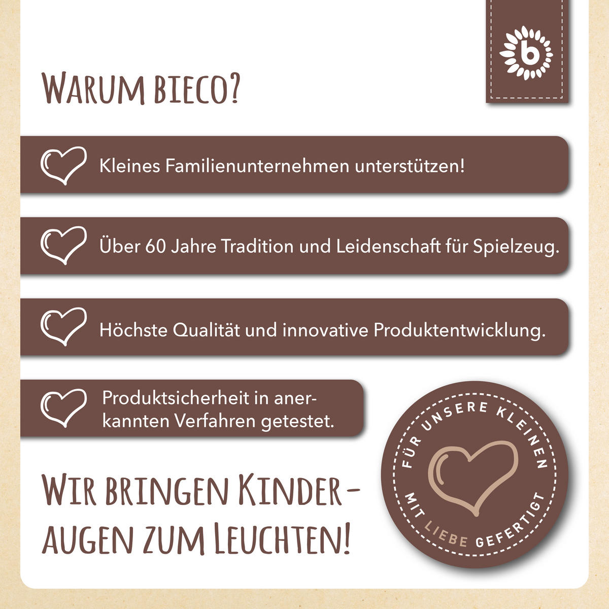 KINDERWAGENKETTE Plüsch Igel - ab Geburt - Braun, Textil (21/30cm) - Bieco Spielwaren