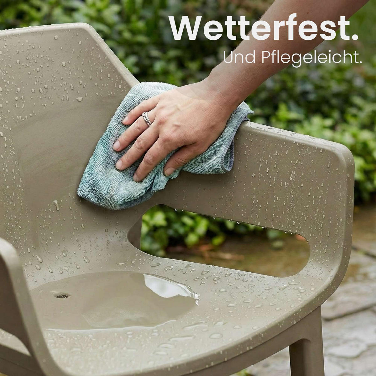 GARTENSTUHL Kunststoff Taupe - Taupe, Kunststoff (60/90/65cm) - CLP