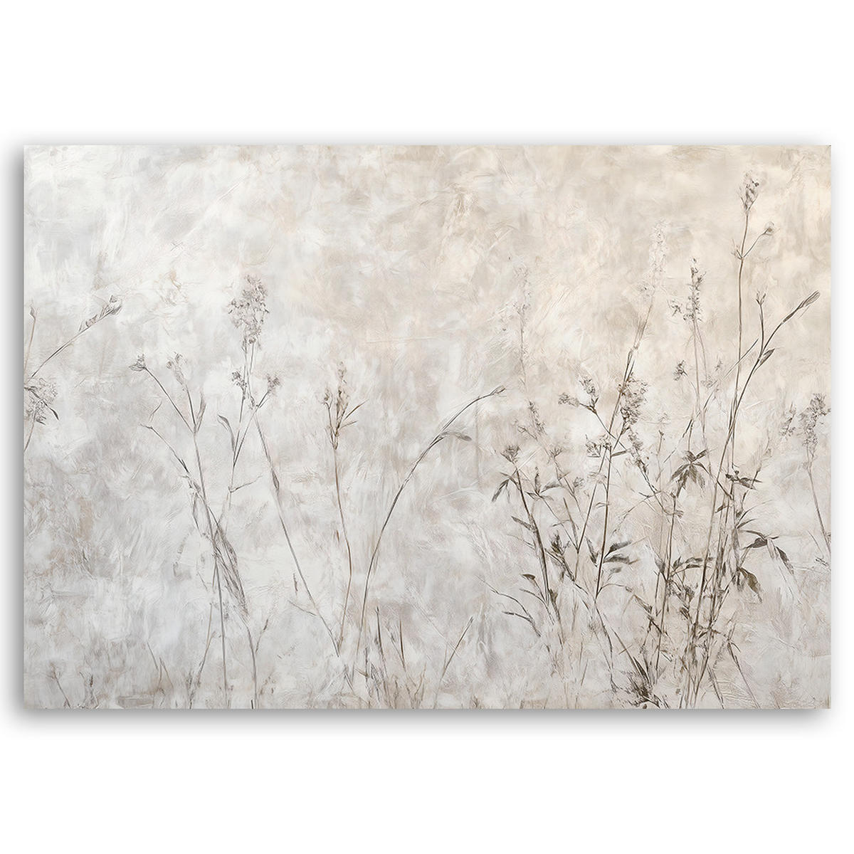 WANDBILD graue pflanzen im nebel - Grau, Textil (60/40cm) - Feeby