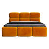 POLSTERBETT MAROKO 90x200 Gelb - Gelb, Textil (90/200cm) - A&J MöbelLand