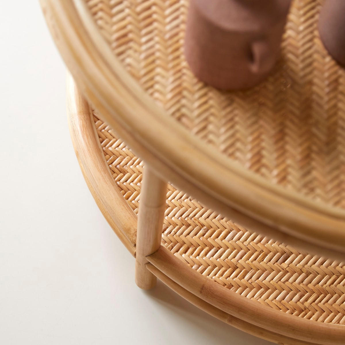 COUCHTISCH Ella Natur aus Rattan - Naturfarben, Naturmaterialien (80/80/45cm) - Tikamoon