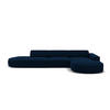 ECKSOFA rechts Jodie aus Samt königsblau 4 Sitzplätze - Blau, Textil (166/342cm) - Micadoni