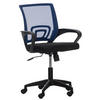DREHSTUHL Microfaser blau - Blau/Schwarz, Kunststoff/Textil (62/84/50cm) - CLP