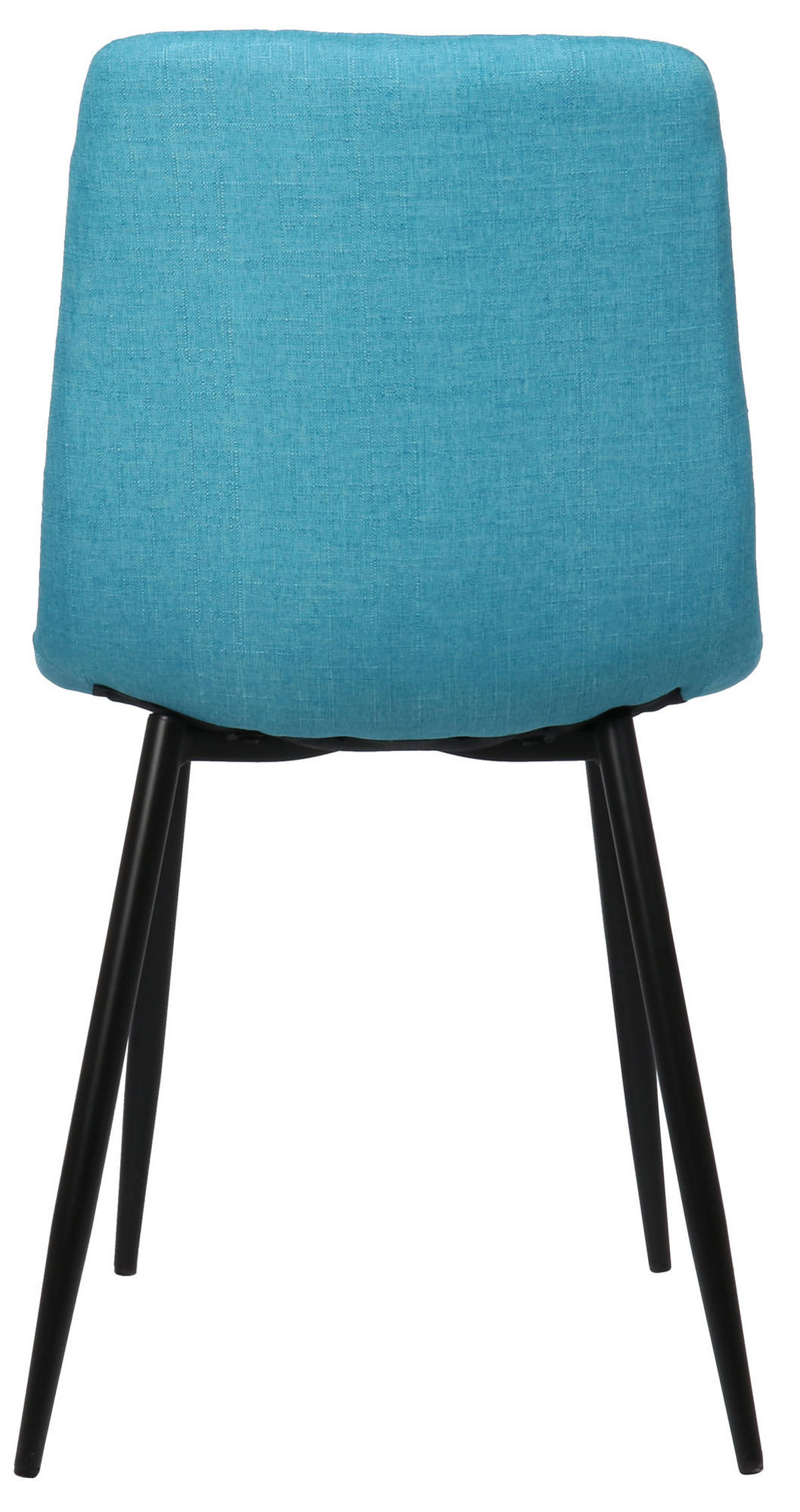 ESSZIMMERSTUHL Till, 2er Set Stoff, Gestell Metall matt Schwarz Türkis - Türkis/Blau, Textil/Metall (45/88/52cm) - TPFLiving