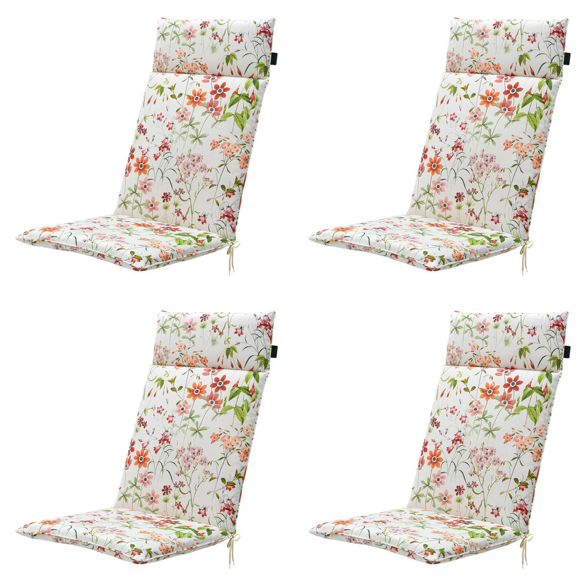 GARTENSTUHLKISSEN Milly 120/50 cm 4er-Set - Hellrosa/Dunkelrosa, Textil (50/8/120cm) - Madison