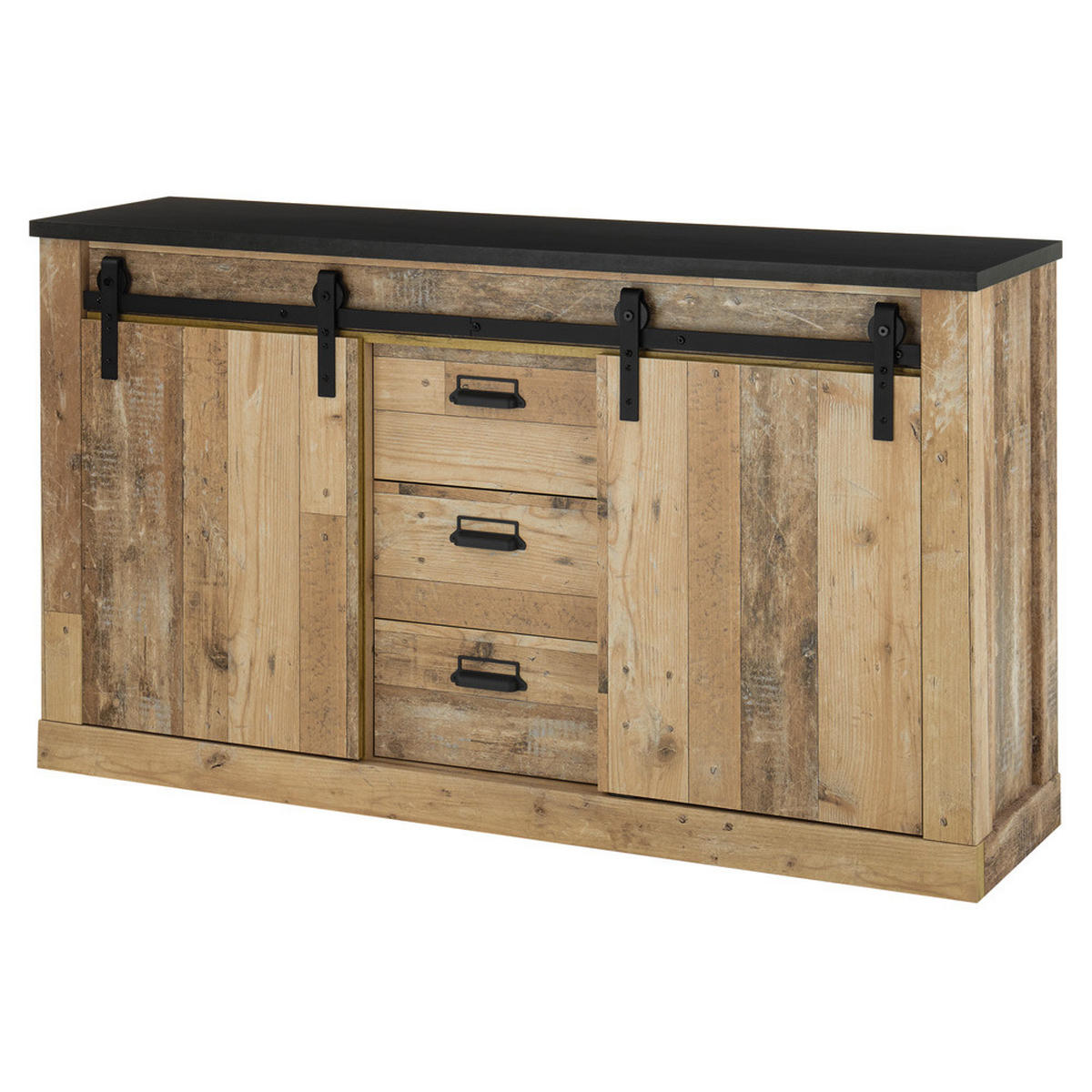 SIDEBOARD Shelton-61 - Braun, Holzwerkstoff (162/91/43cm) - Lomado