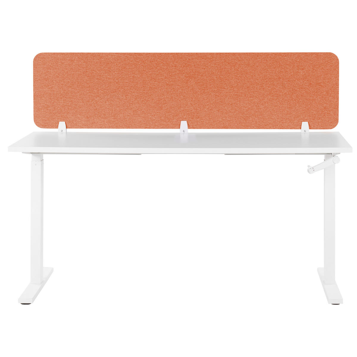 SCHREIBTISCHTRENNWAND 180 x 40 cm Hellrot Wally - Rot, Textil (180/40/2cm) - Beliani