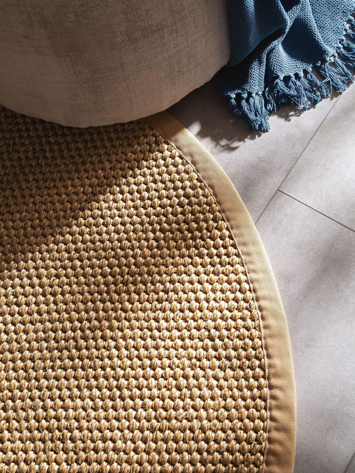 SISALTEPPICH Greta Cream ø 200 cm rund - Creme, Textil (200/200cm) - benuta Pure