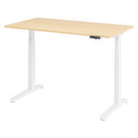 SCHREIBTISCH elektrisch XBHM 80/140/74 cm in Ahornfarben/Weiß - Ahornfarben/Weiß, Holzwerkstoff (80/140/74cm) - bümö