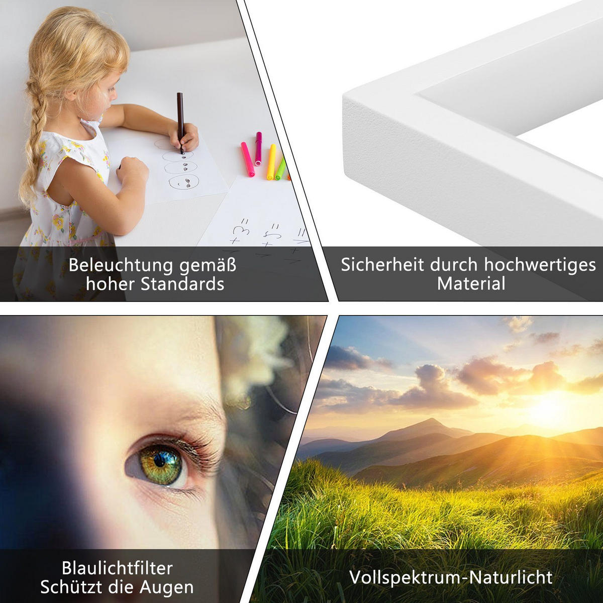 LED-DECKENLEUCHTE Lia 80/54/8 cm - Weiß, Metall (80/54/8cm) - Nettlife