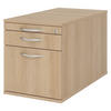 ROLLCONTAINER - mit Hängeregistratur 80/42,8/51,2 cm in Eichefarben Bogengriff (Metall) - Eichefarben, Holzwerkstoff (42.8/51.2/80cm) - bümö