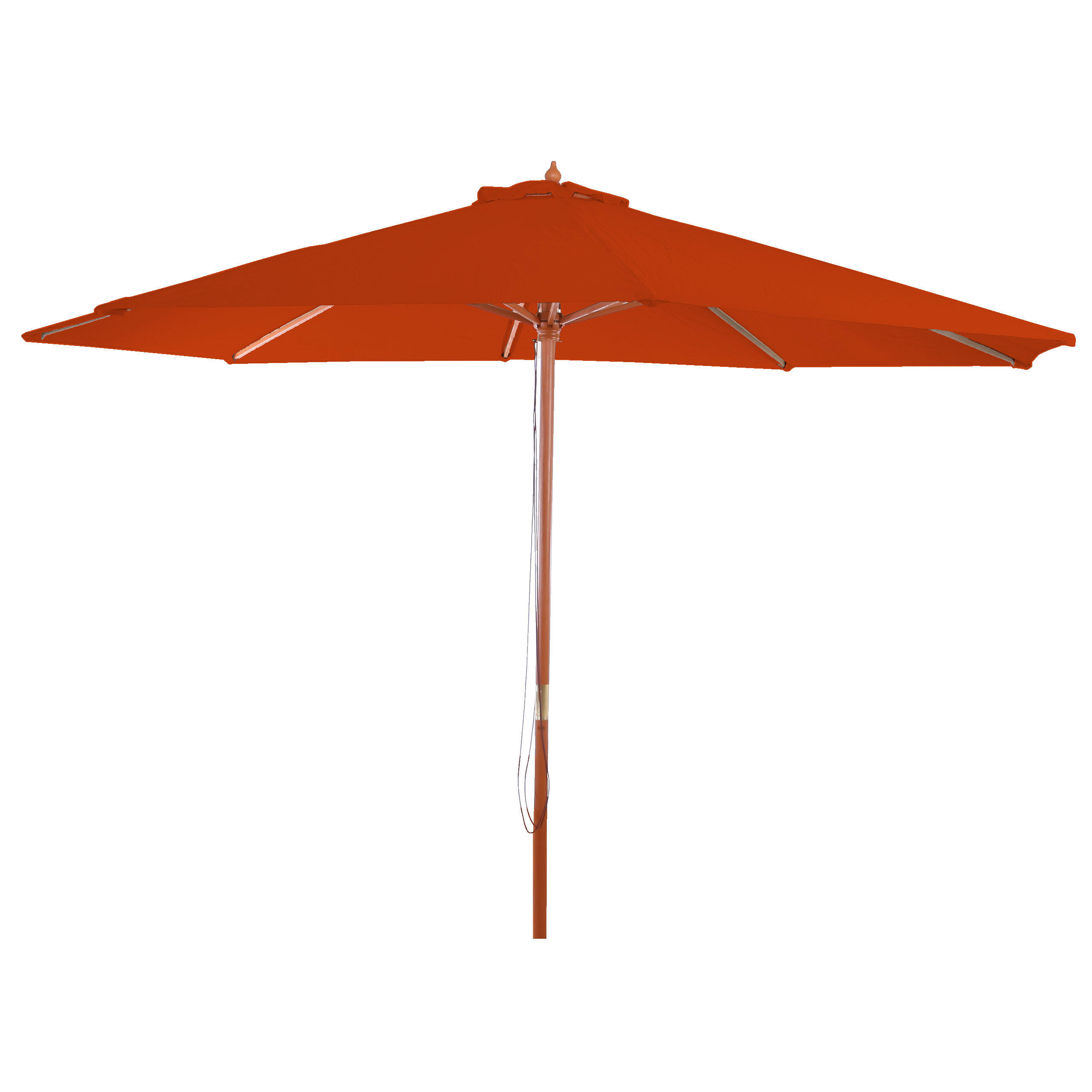SONNENSCHIRM RUND Orange - Orange, Holz (300/300cm) - MCW