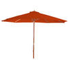 SONNENSCHIRM RUND Orange - Orange, Holz (350/350cm) - MCW