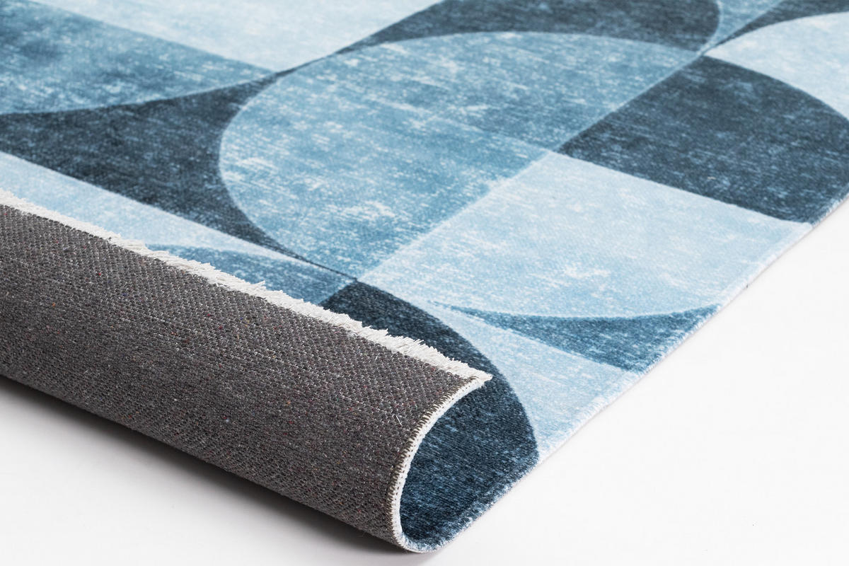KURZFLOR-TEPPICH - Blau - 80 x 215 cm - Blau, Textil (80/215cm) - Tesso Living