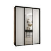SCHWEBETÜRENSCHRANK 235,2/170/60 3-türig - Schwarz/Weiß, Holz/Metall (170/235/60cm) - Abiks Möbel