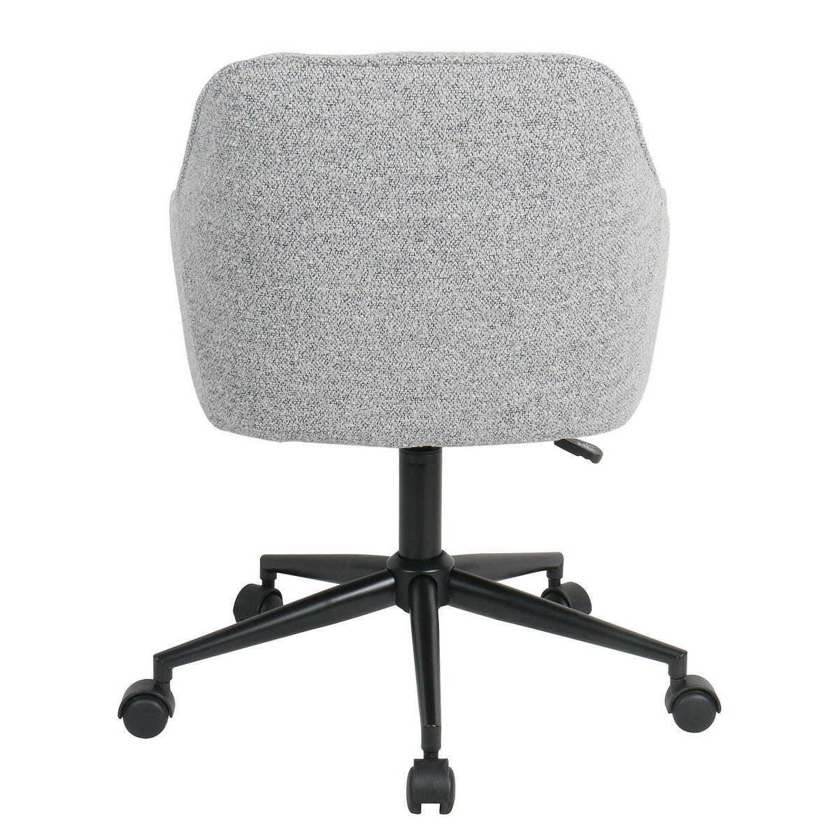BÜROSTUHL - Samt - Schwarz/Grau, Textil/Metall (56/80/56cm) - home24