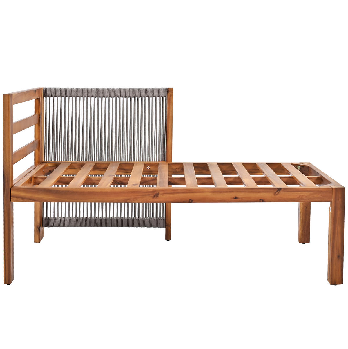 LOUNGEGARNITUR Grau aus Akazienholz 3er Set - Grau, Holz - OKMYHOME