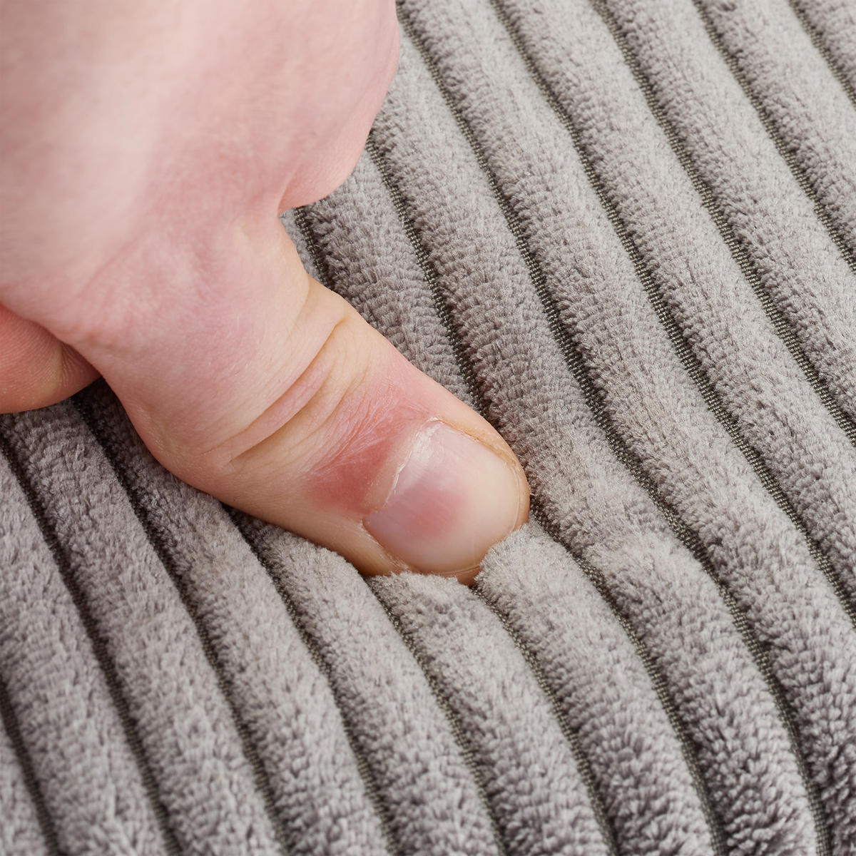 SITZWÜRFEL - Grau, Holzwerkstoff/Textil (38/38/38cm) - Relaxdays