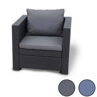 SESSEL Provence Kissen in anthrazit oder blau - Grau, Textil (700/380/740cm) - Keter