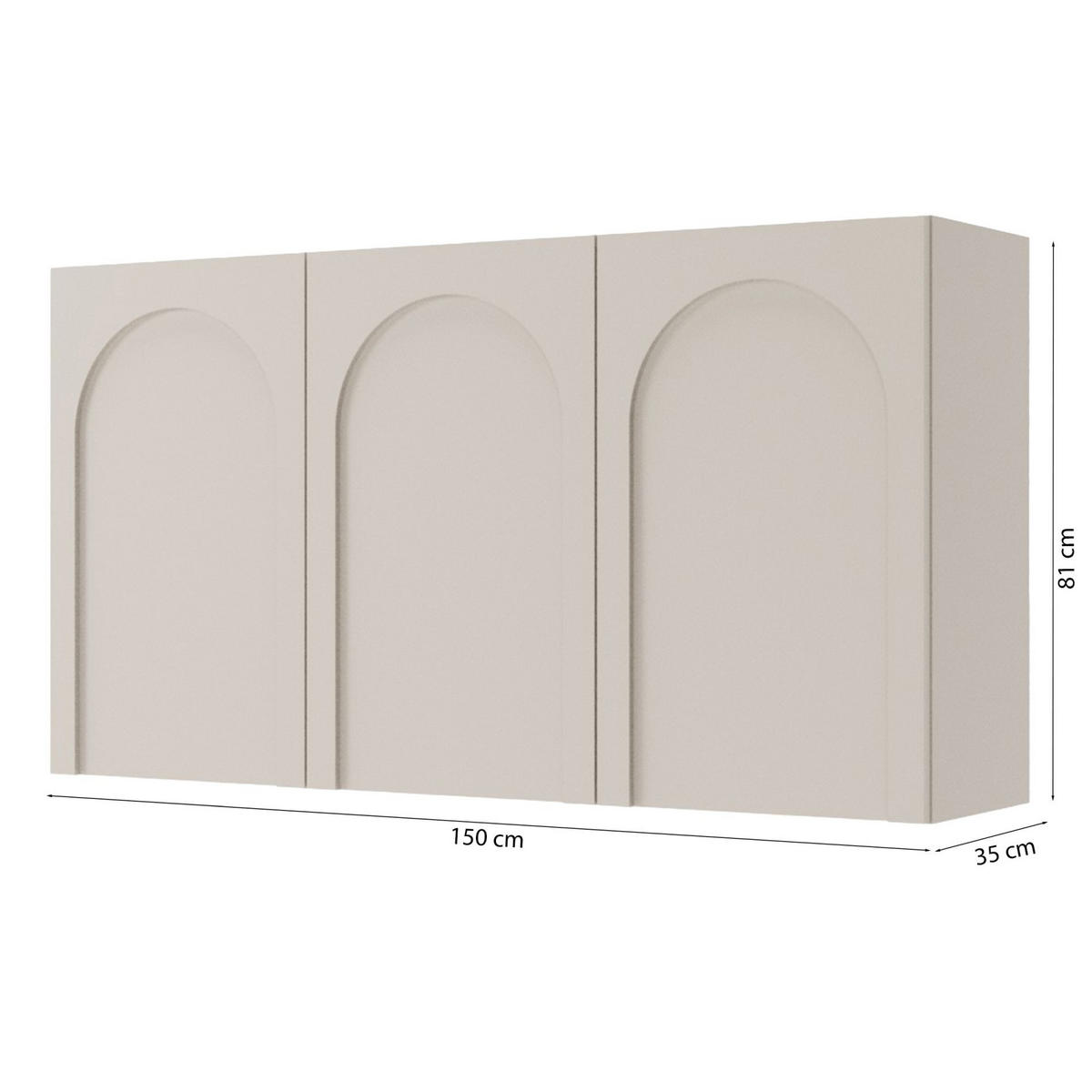 SIDEBOARD Arkadia Kaschmirgrau 150 cm - Taupe, Holzwerkstoff (150/81/35cm) - Selsey