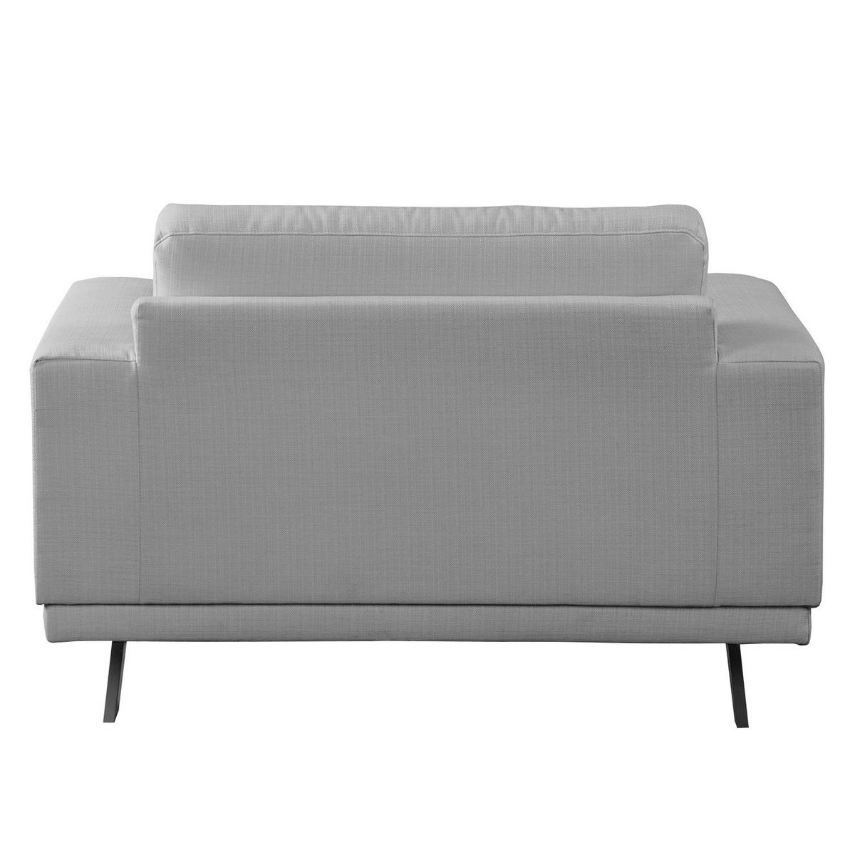 SESSEL - Strukturstoff - Hellgrau, Textil (121/81/89cm) - home24