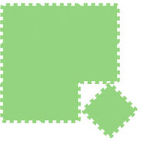 SPIELMATTE ab Null - 90 cm Baby Puzzlematte Grün - Grün, Kunststoff (30/30cm) - Littletom
