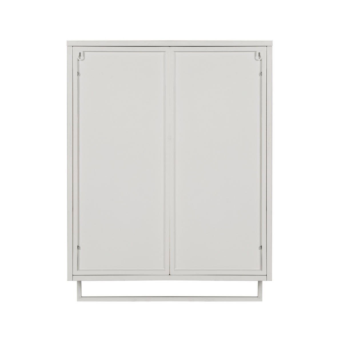 KÜCHENOBERSCHRANK 60/23/78 cm aus Metall und Glas mit Handtuchhalter Weiß - Weiß, Holzwerkstoff (60/78/23cm) - Modenvie