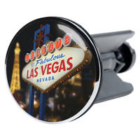 WASCHBECKENSTÖPSEL Las Vegas - Schwarz, Kunststoff/Metall (4/7/7cm) - Sanilo