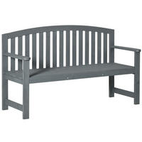 GARTENBANK 2 Sitzer Holz 143x51x85 cm grau - Grau, Holz (143/85/51cm) - LEBENLANG