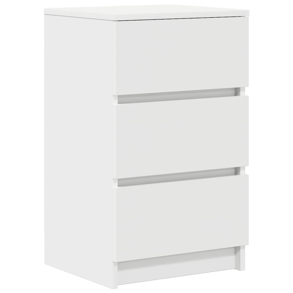 NACHTTISCH Mit 3 Schubladen Weiss 39/35/65 Cm - Weiß, Holzwerkstoff (35/65/39cm) - vidaXL