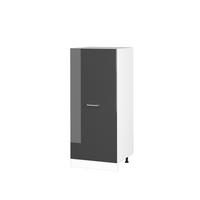 HOCHSCHRANK R-Line Anthrazit Hochglanz 60 cm mit großer Tür - Anthrazit/Weiß, Holzwerkstoff (60/143/57.2cm) - Vicco
