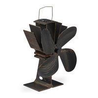 OFENVENTILATOR - Dunkelbraun, Metall (19/26/12cm) - Relaxdays